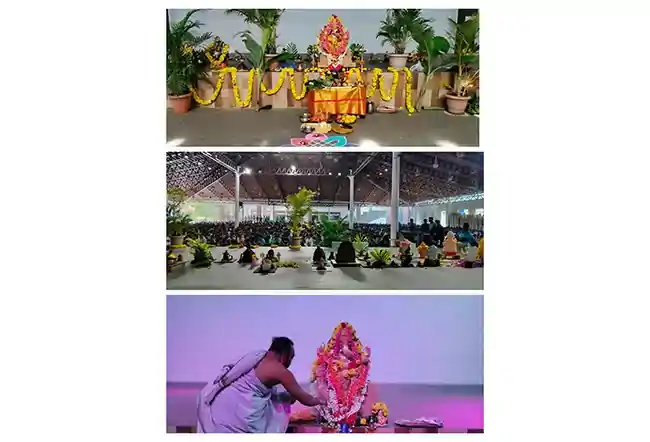 Ganesha celebration by hostelites. 2024
